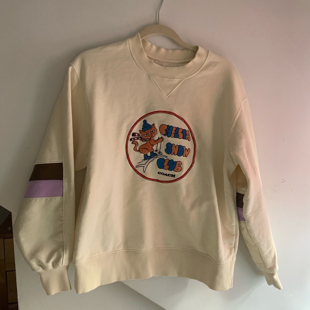 Coach Cream Sweatshirt with Graphic